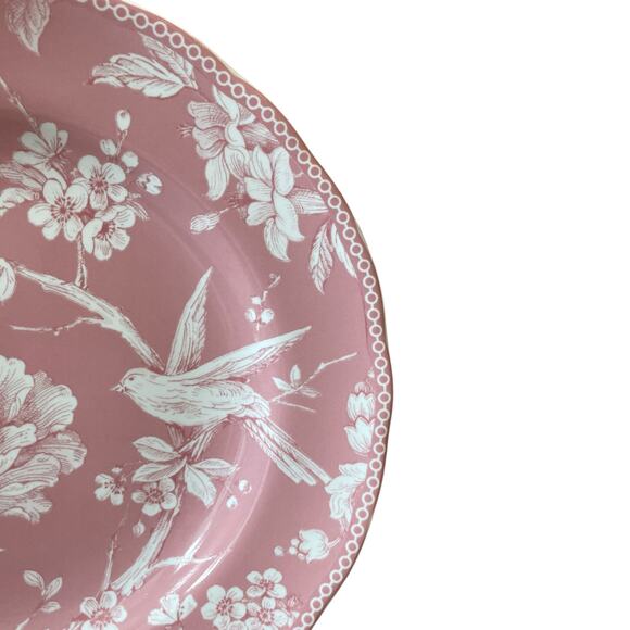 222 Fifth Adelaide Blush Porcelain Salad Plates 8.5in Floral Set of 4 New - Picture 10 of 16